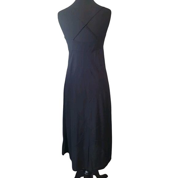 Madewell Layton Black Midi Slip Dress Women’s 8 90s Grunge Fall Layering EUC - Picture 4 of 9